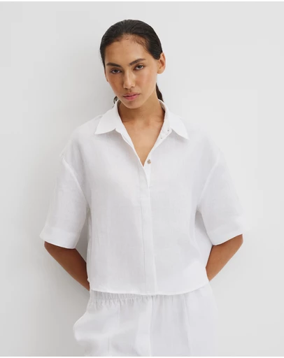 Country Road - Organically Grown Linen Boxy Fit Shirt