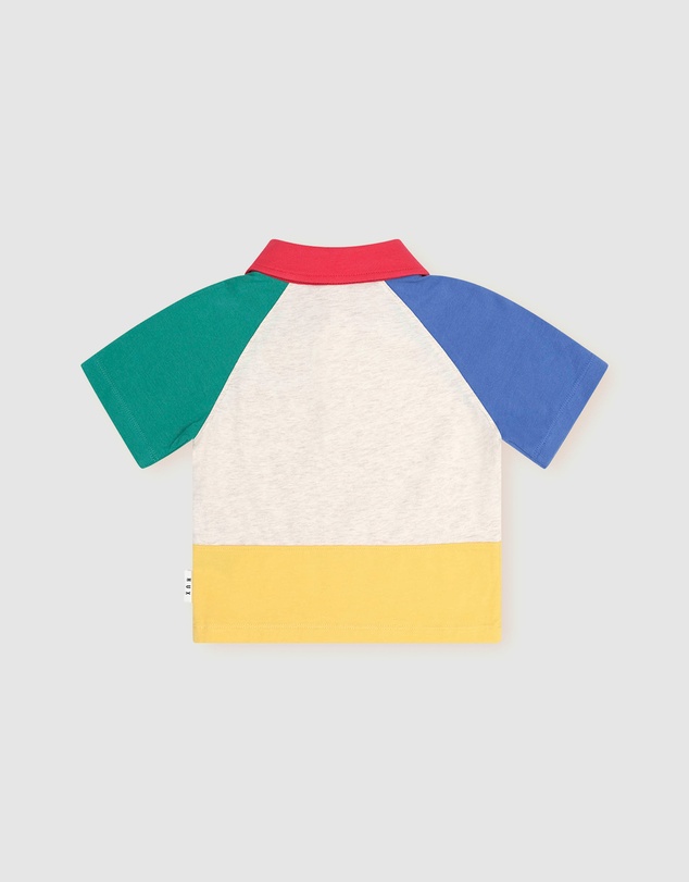 Huxbaby - Slouchy Colour Block Raglan Polo - Babies-Kids