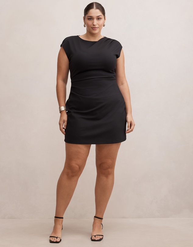 Forever New Curve - Carly Curve Sleeveless Tuck Mini Dress