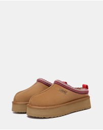 EVERAU - Australian Shepherd Ugg Tay Platform Cow Suede Upper House Shoes