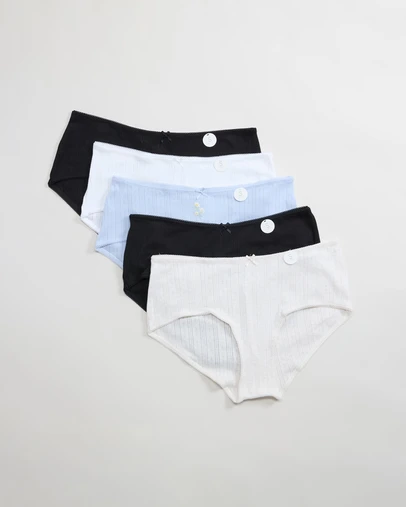Cotton On Body - 5-Pack Cotton Pointelle Boyshorts
