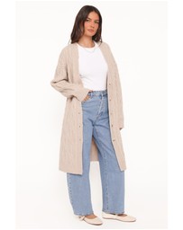 Petal & Pup - Becky Cable Coatigan - Beige