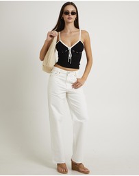 Subtitled - Arielle Contrast Knit Top