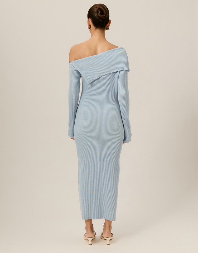 Tussah - Chloe Off Shoulder Knitted Midi Dress