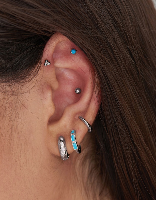 Ania Haie - Ania Haie Silver Sphere Barbell Single Earring