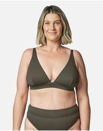 UNE PIECE - Textured Never Say Never Bralette Bikini Top