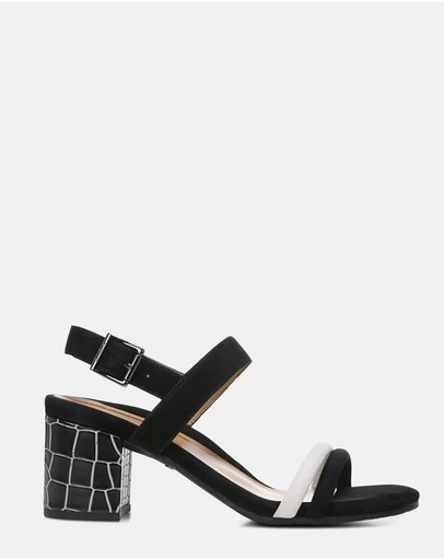 Vionic - Paula Block Heel - Black/White