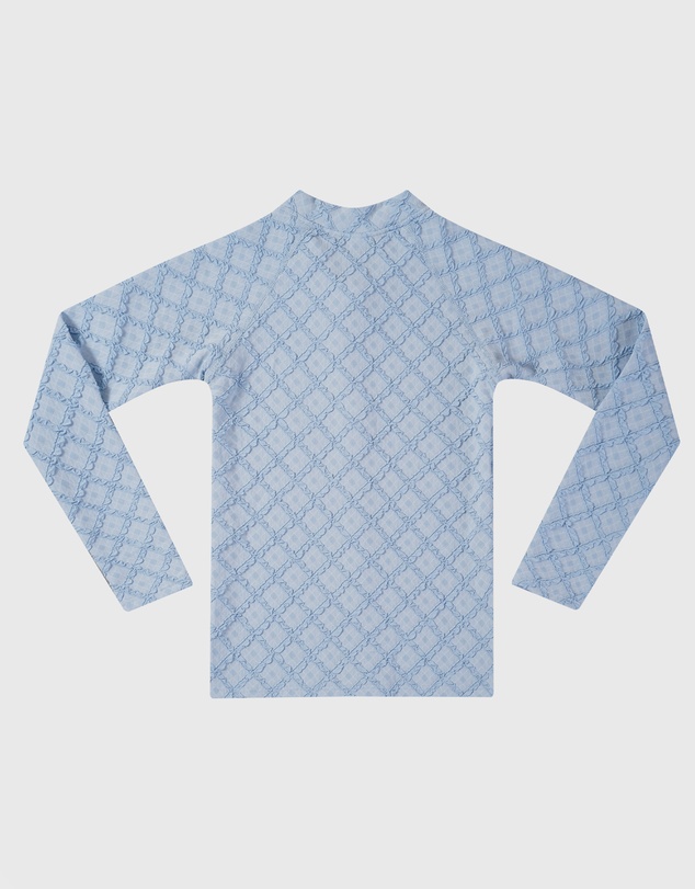 Aqua Blu Kids - Stepping Stones Blue Long Sleeve Rash Vest - Kids