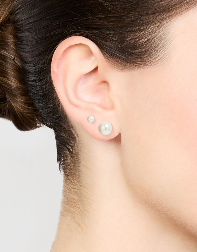 Lovisa - Gold Plated Surgical Steel Pearl Stud Earrings 2-Pack