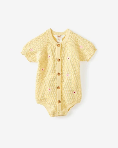 Cotton On Kids - Baby Organic Raglan Knit Bubbysuit