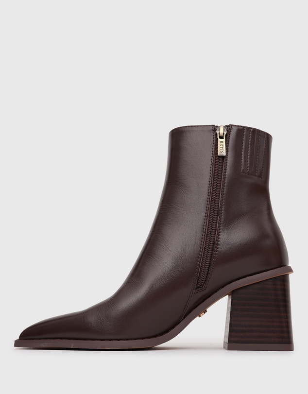 Betts - Danger Leather Pointed Ankle Boots