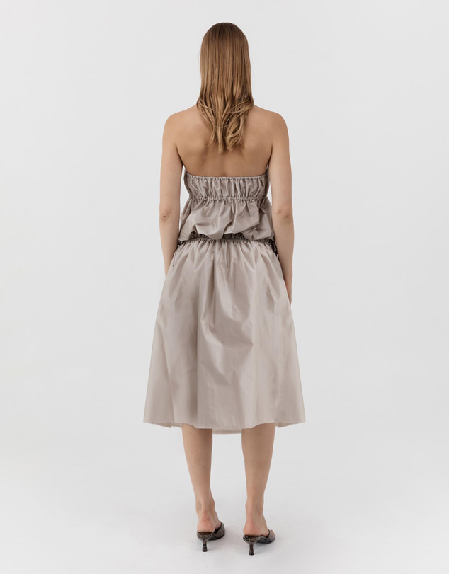 St. Agni - Paper Taffeta Strapless Drawstring Top