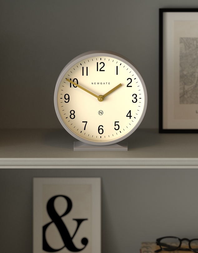 Newgate - Newgate Q Mantel Clock-Clock Grey