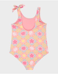 Roxy - Girls 2 to 7 Check One Piece Swimsuit