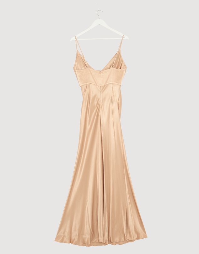 Revibe - Repaired Shona Joy La Lune Cross Draped Maxi Dress - AU 10