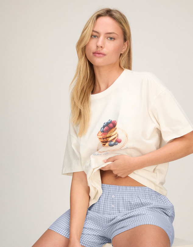 Hunkemoller - Woven Check Shorts Pyjama Set