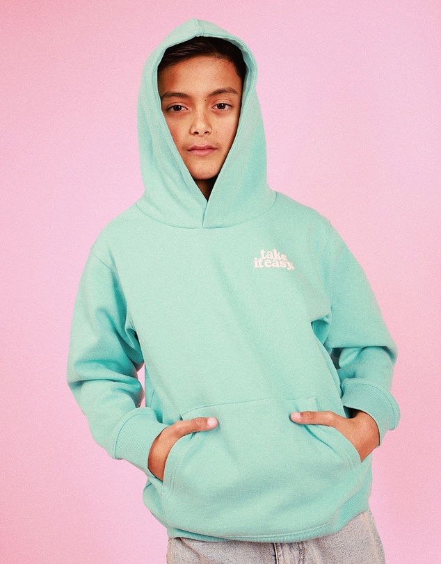Skwosh - Take It Easy Kids Slang Hoodie in Moss