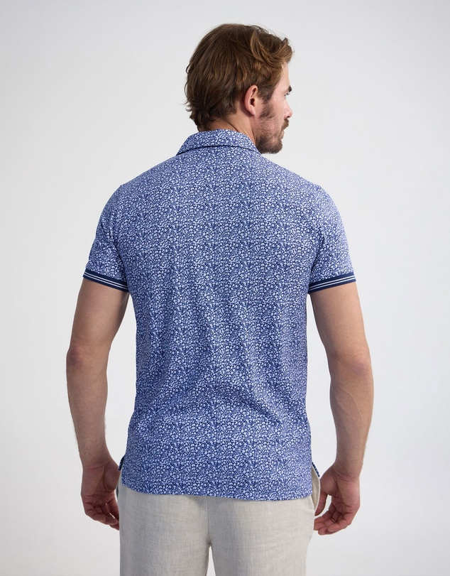Oxford - Milo Print Jersey Polo With Pocket