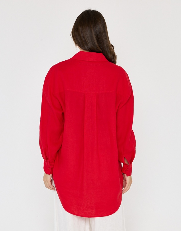 ALEXANDRA - Dune Shirt Red