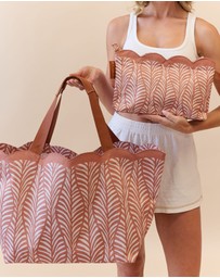 Sky Gazer - Scalloped Edge Wet Bag- Mocha Fern