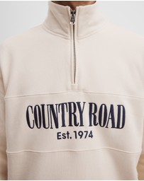 Country Road - Australian Cotton Half Zip Heritage Sweat