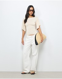 AERE - Elyse Cupro Tie Top