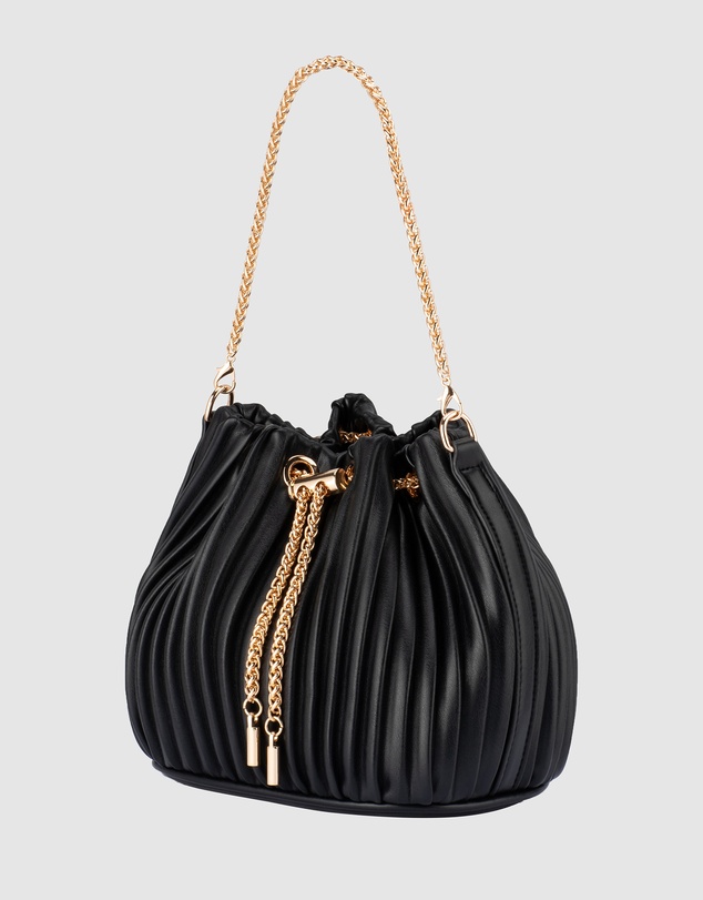 Olga Berg - Remi Pleated Drawstring Bag
