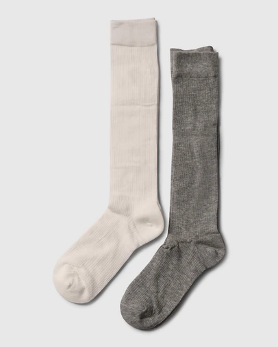 Belle & Bloom - Midnights 2 Pack Socks - White/ Grey