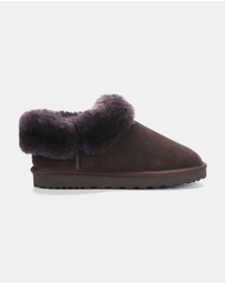 AusWooli Ugg Boots - Coogee Sheepskin Cozy Ankle Slippers