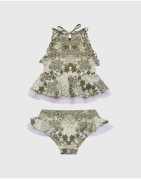 Aqua Blu Kids - Tapestry Halter Neck Bikini Set - Kids