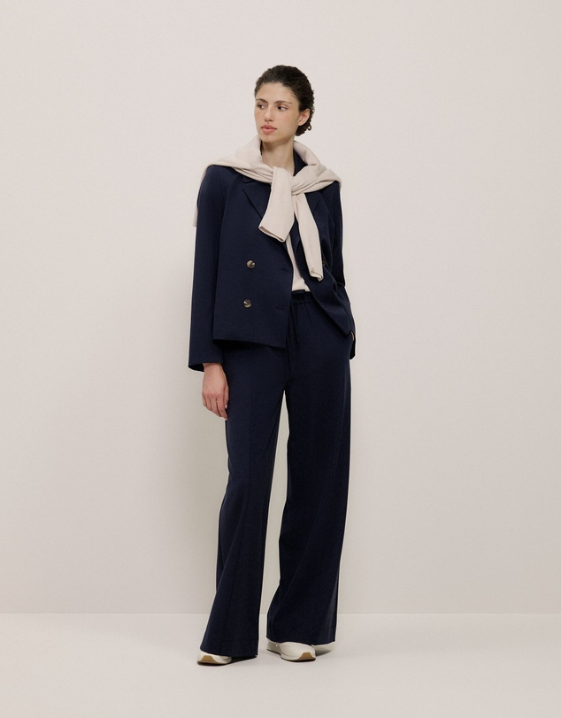 Trenery - Sculpted V Neck Knit in Clay