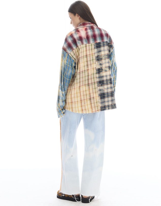 THE TALES - Patchwork Check Flannel Shirt