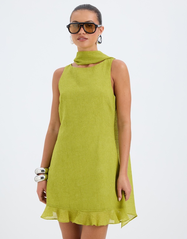 Calli - Lucie Sparkle Sheer Scarf Mini Dress