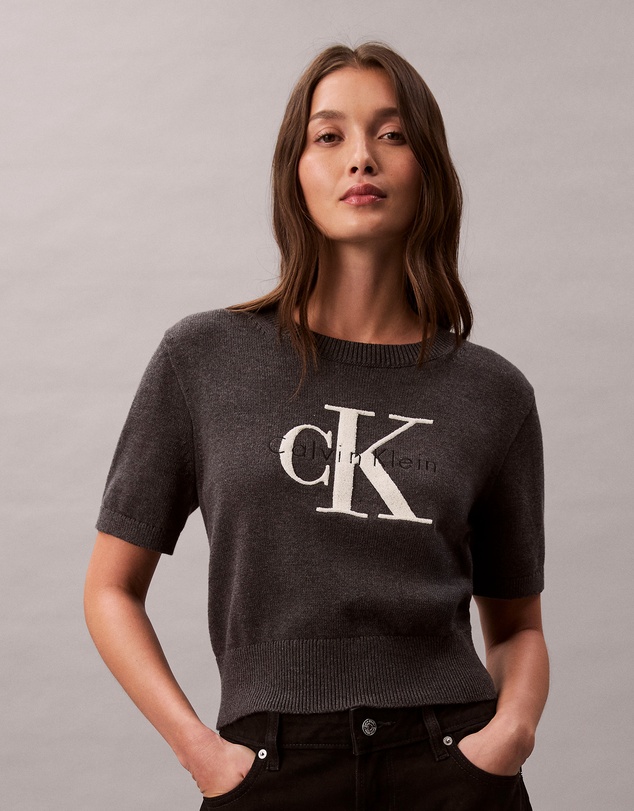 Calvin Klein Jeans - Monologo Cropped Jumper