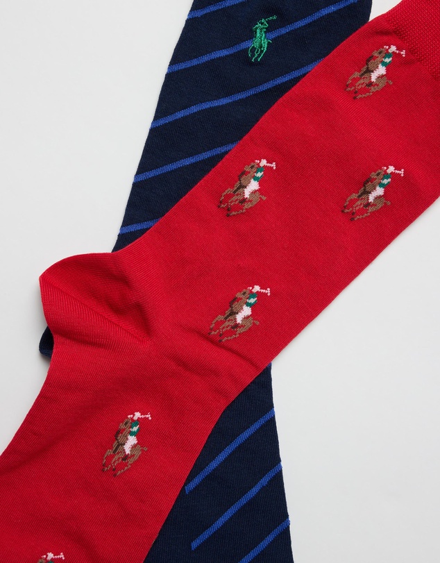 Polo Ralph Lauren - Polo Pony & Striped Sock 2-Pack