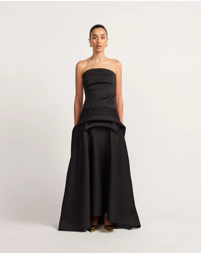 TOJHA - GAIA STRAPLESS MAXI DRESS BLACK