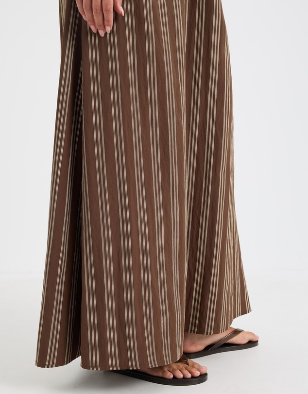 Calli - Halle Halter Stripe Maxi Dress