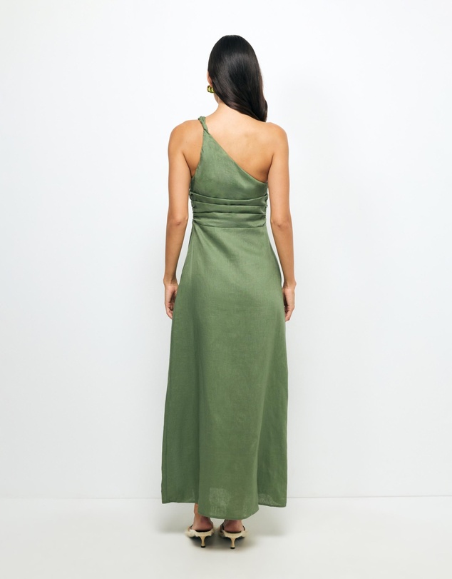Revibe - Repaired AERE Lettie One Shoulder Maxi Dress - AU 16