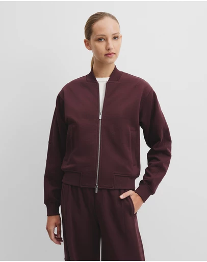 Country Road - Australian Good Earth Cotton Zip Bomber Sweat