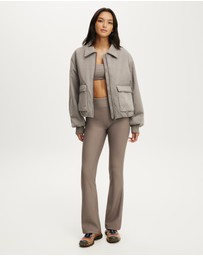 Cotton On Body Active - Collared Soft Touch Bomber Jacket