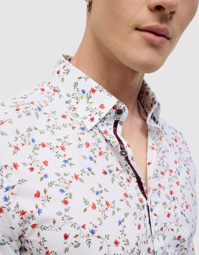 Politix - Thorpe Floral Print Long Sleeve Shirt