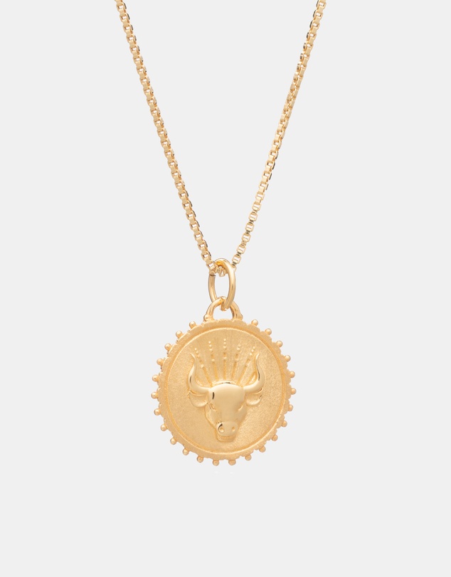 Rachel Jackson - Zodiac Art Coin Necklace Taurus