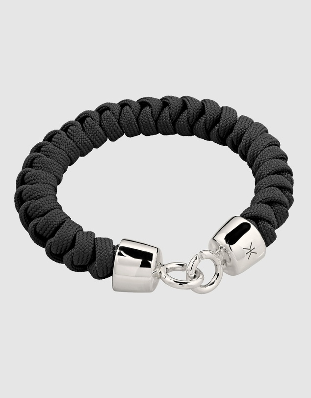 Kuzzoi - ICONIC EXCLUSIVE - Charcoal Braided Nylon Cord Bracelet