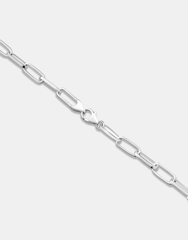 Michael Hill - 46cm (18.1”) 5.5mm-6mm Width Paperclip Chain in Sterling Silver