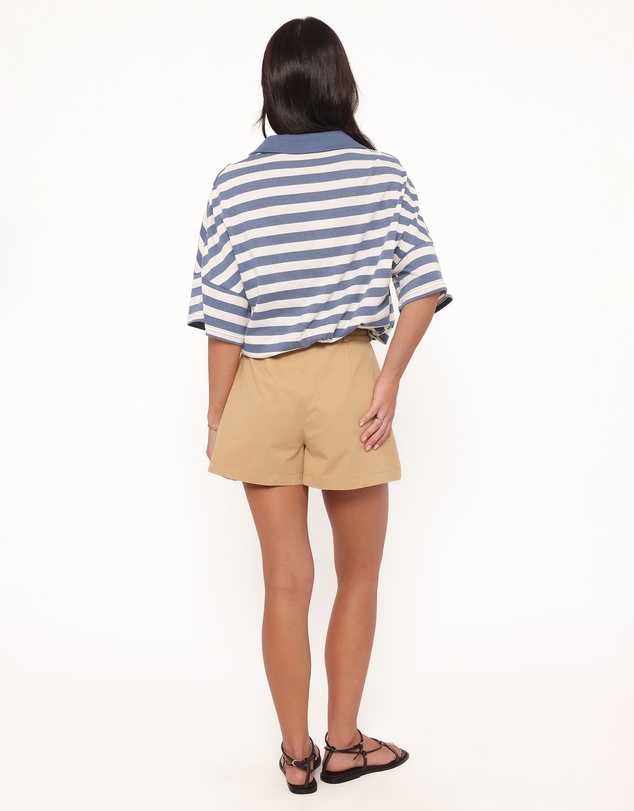 Petal & Pup - Winona Pleated Front Tailored Long Short - Taupe