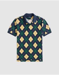Polo Ralph Lauren - Argyle Print Cotton Mesh Polo Shirt - Teens
