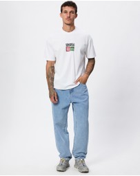S Double - Embroidered Five Pocket Standard Jeans