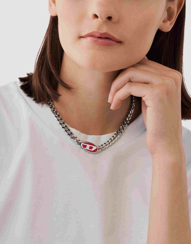 Diesel - Steel Silver Tone Necklace