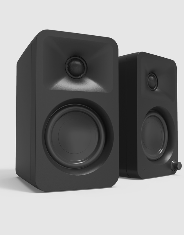 iWorld - Kanto ORA 100W Powered Reference Desktop Computer Speakers with Bluetooth 5.0 Black