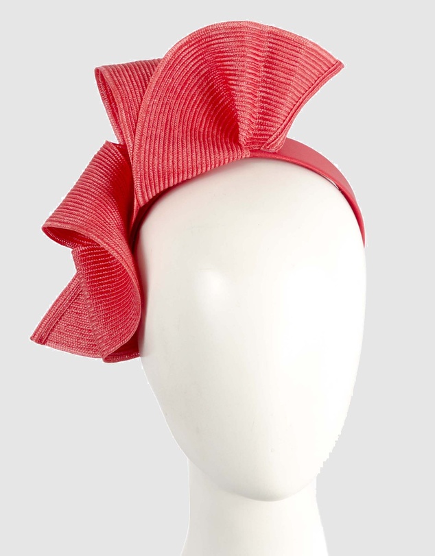 Max Alexander - Large Wavy Red Racing Fascinator